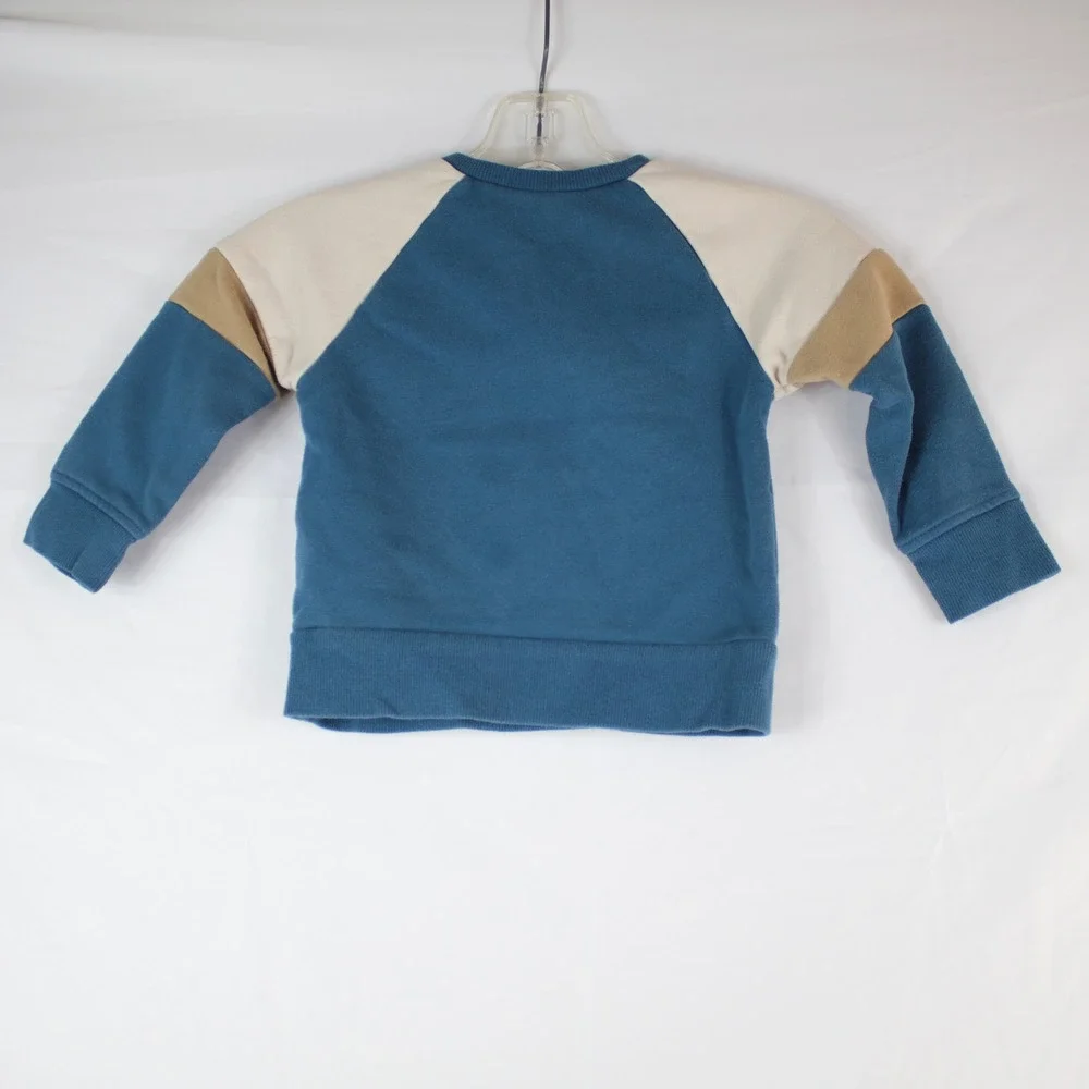 The Children's‎ Place Teal, White & Tan Long Sleeve Sweater Boys Size 18-24 M